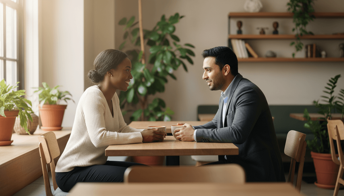 Matched clients meeting at introduction event