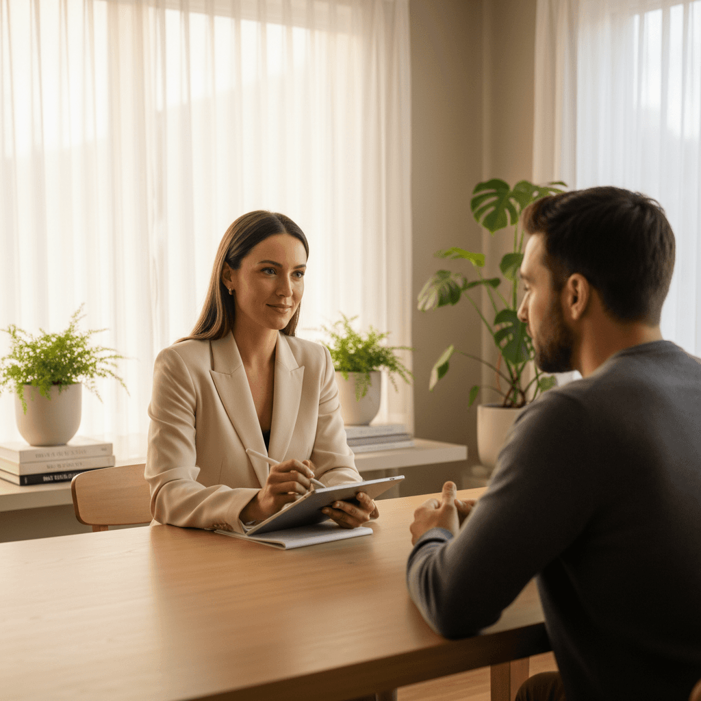 Matchmaker providing personalized guidance to client